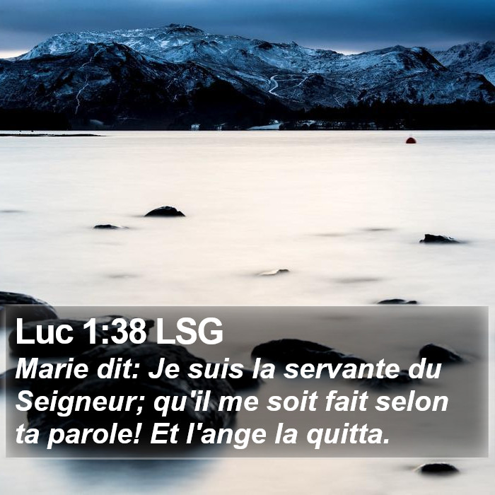 Luc 1:38 LSG Bible Study