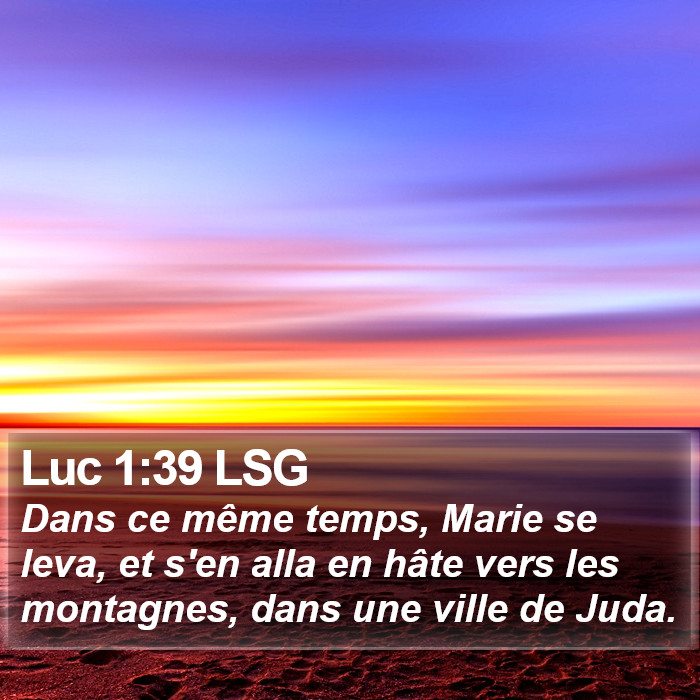 Luc 1:39 LSG Bible Study