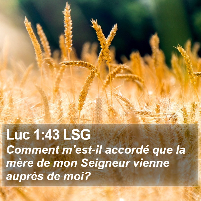 Luc 1:43 LSG Bible Study