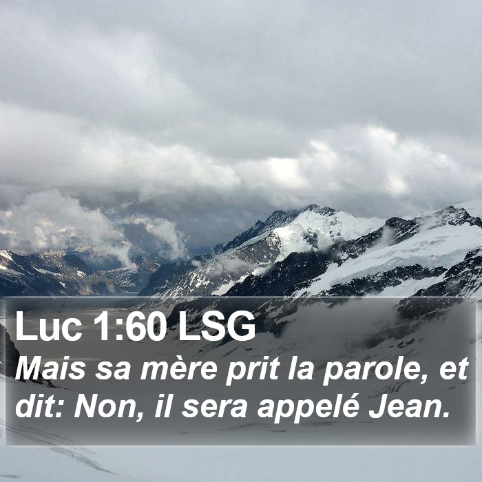 Luc 1:60 LSG Bible Study