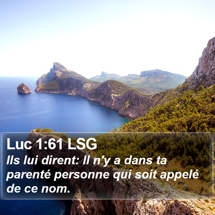 Luc 1:61 LSG Bible Study