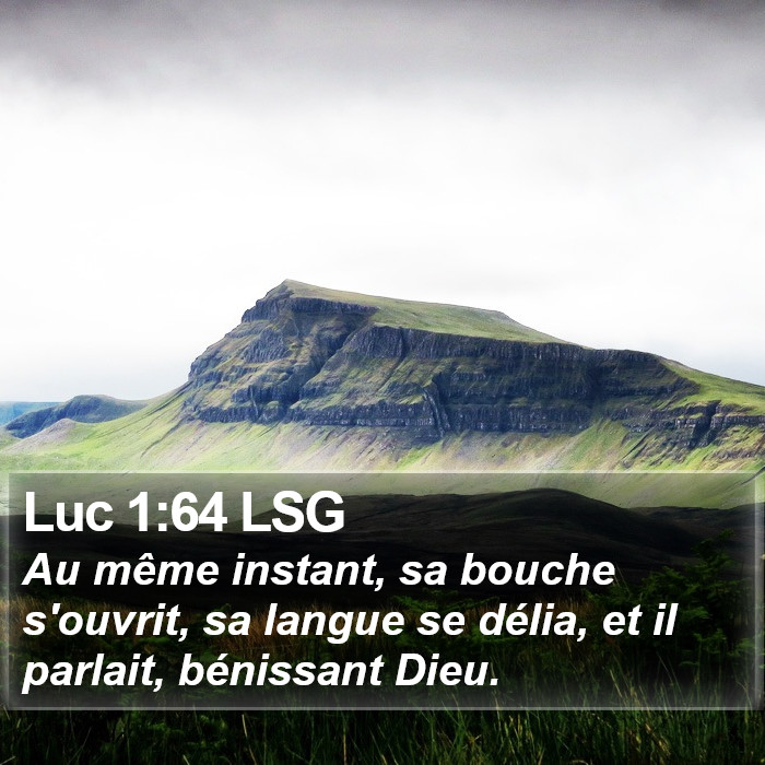 Luc 1:64 LSG Bible Study