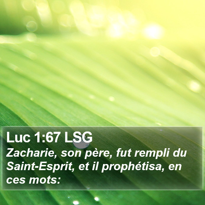 Luc 1:67 LSG Bible Study