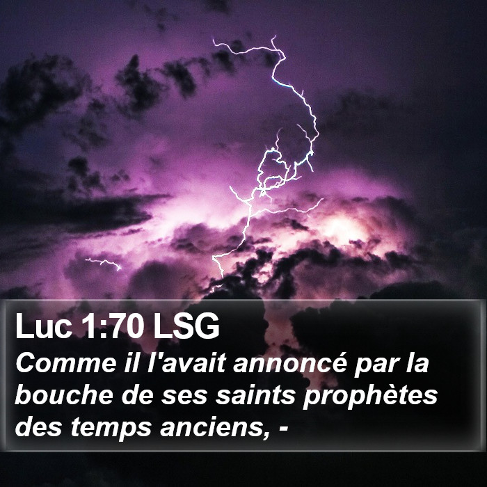 Luc 1:70 LSG Bible Study