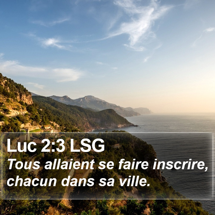 Luc 2:3 LSG Bible Study