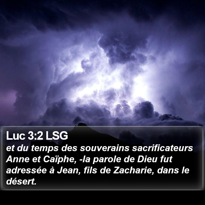 Luc 3:2 LSG Bible Study