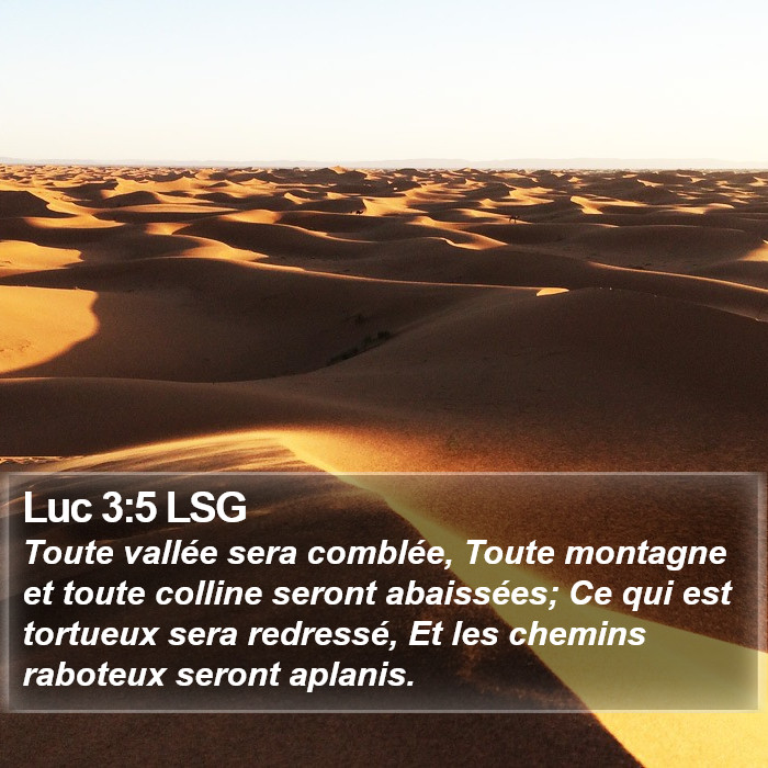 Luc 3:5 LSG Bible Study