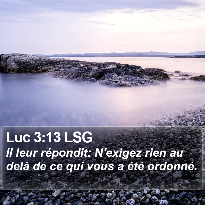 Luc 3:13 LSG Bible Study