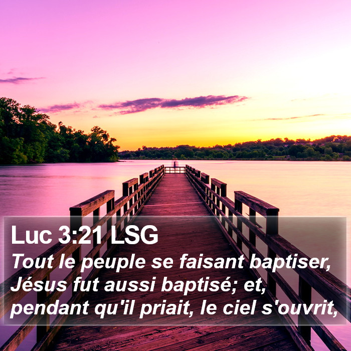 Luc 3:21 LSG Bible Study