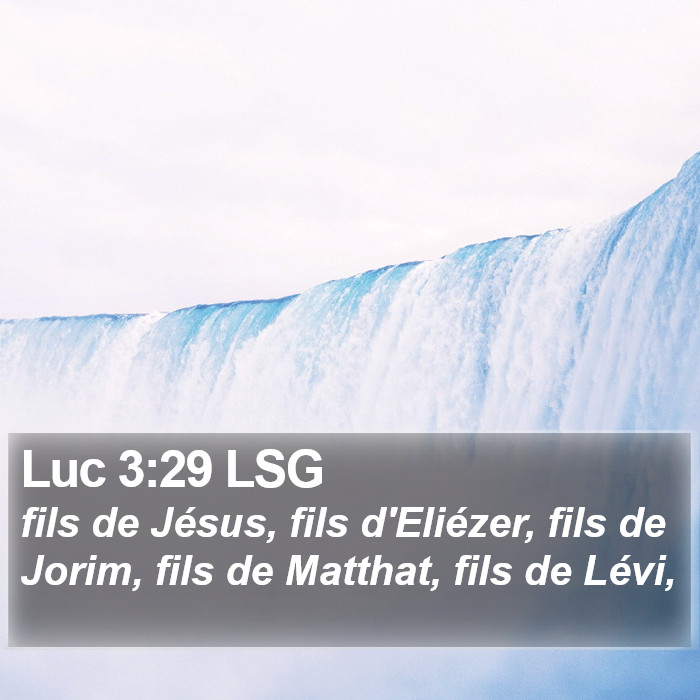 Luc 3:29 LSG Bible Study