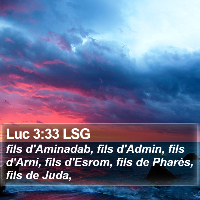 Luc 3:33 LSG Bible Study