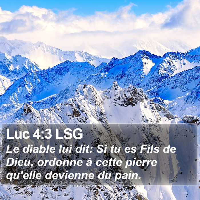 Luc 4:3 LSG Bible Study