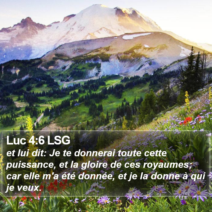 Luc 4:6 LSG Bible Study