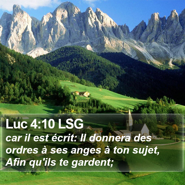 Luc 4:10 LSG Bible Study