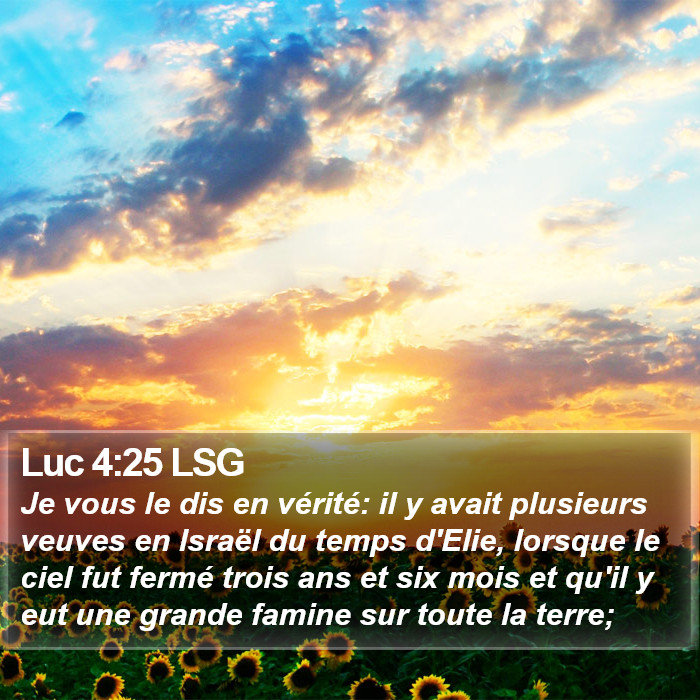 Luc 4:25 LSG Bible Study