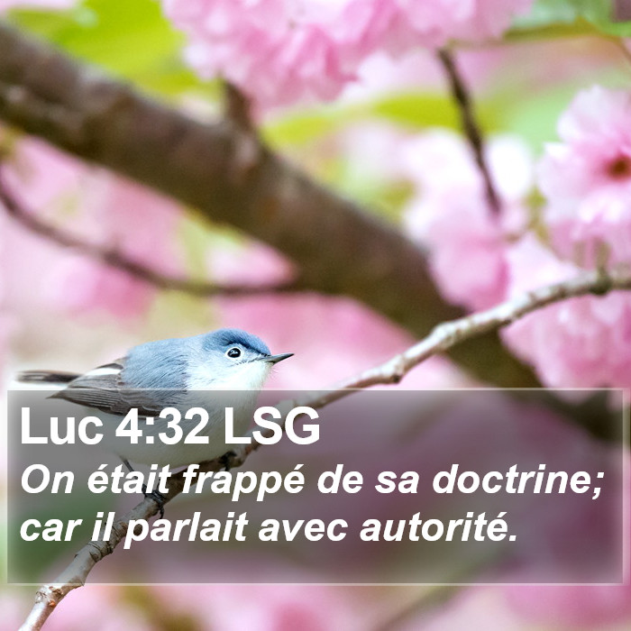 Luc 4:32 LSG Bible Study