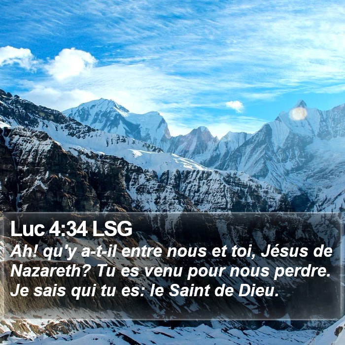 Luc 4:34 LSG Bible Study