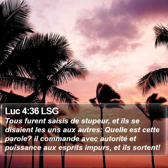 Luc 4:36 LSG Bible Study