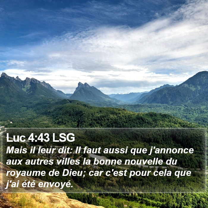 Luc 4:43 LSG Bible Study