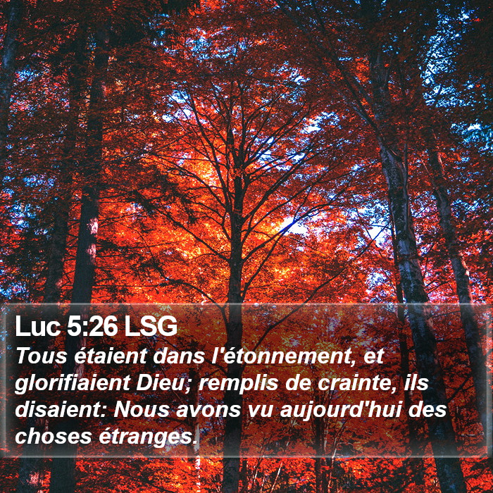 Luc 5:26 LSG Bible Study