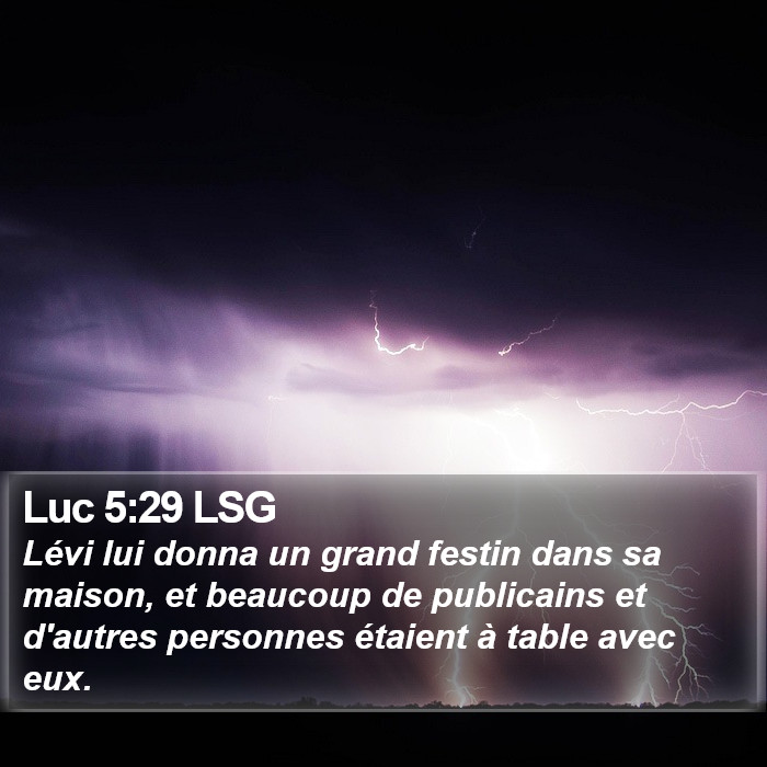 Luc 5:29 LSG Bible Study