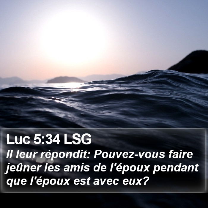 Luc 5:34 LSG Bible Study