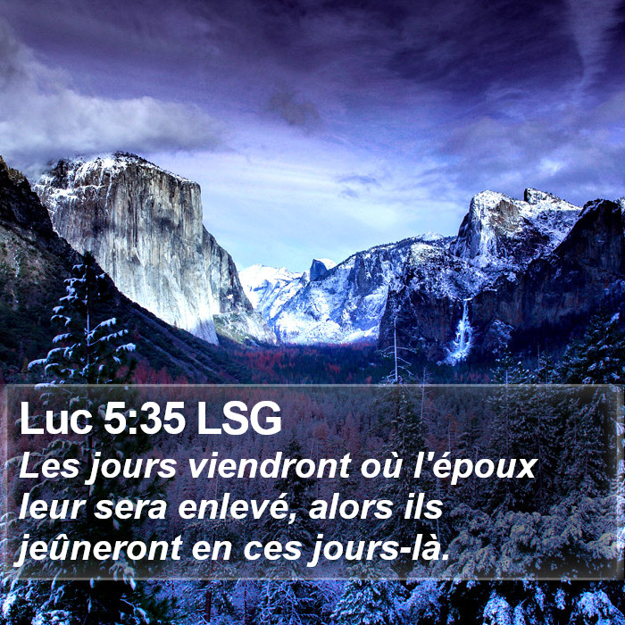 Luc 5:35 LSG Bible Study