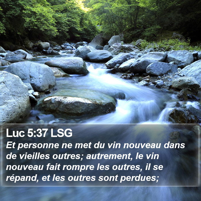 Luc 5:37 LSG Bible Study