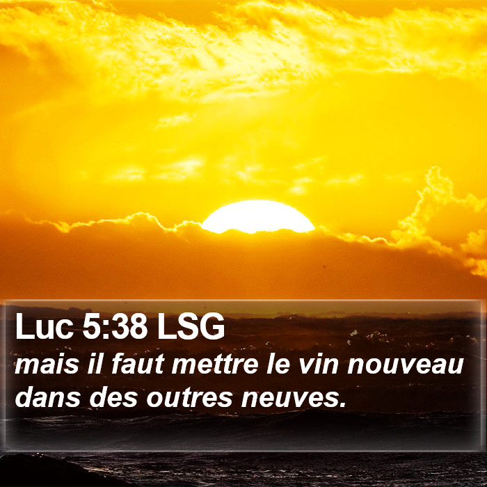 Luc 5:38 LSG Bible Study