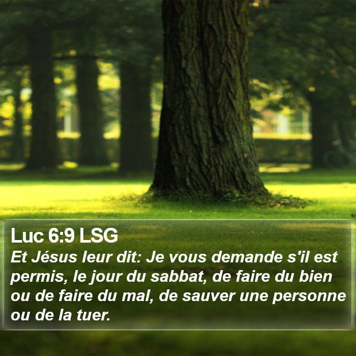 Luc 6:9 LSG Bible Study