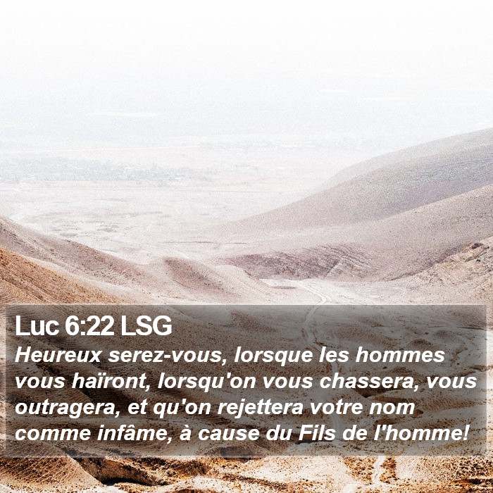 Luc 6:22 LSG Bible Study