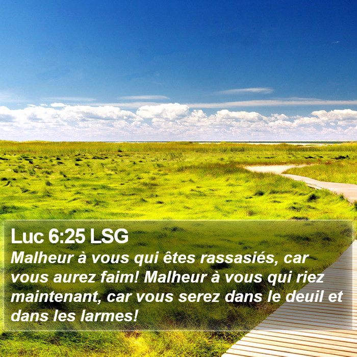 Luc 6:25 LSG Bible Study
