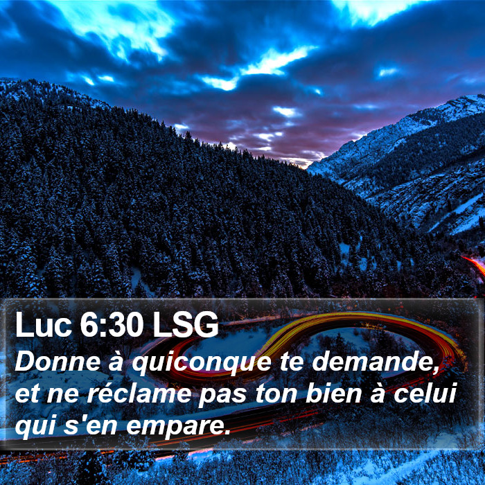 Luc 6:30 LSG Bible Study
