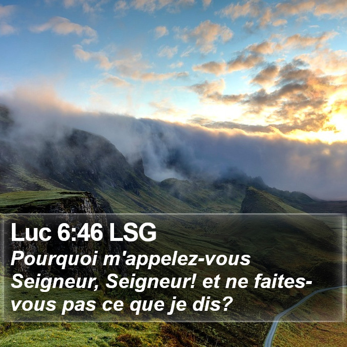 Luc 6:46 LSG Bible Study