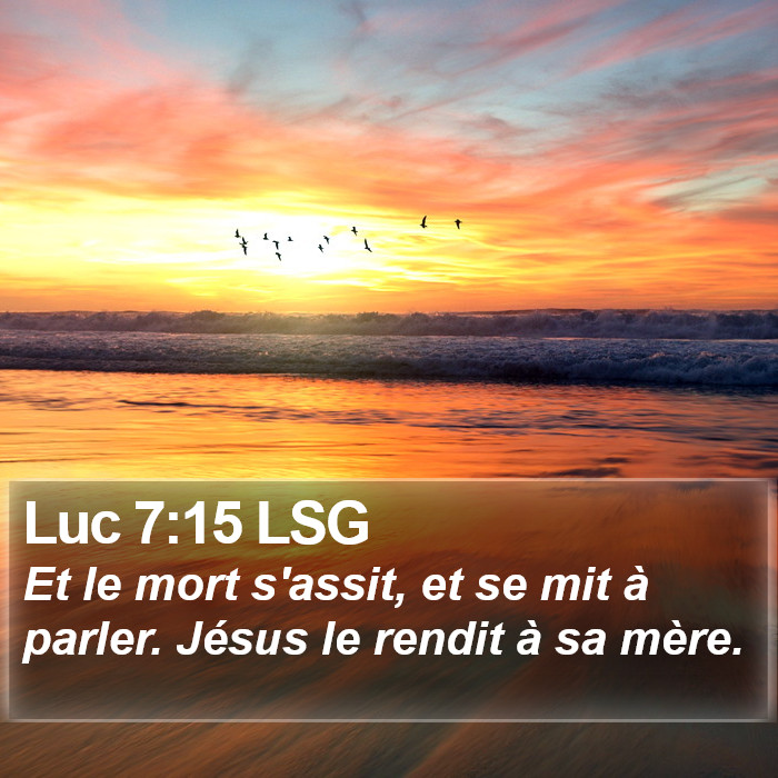 Luc 7:15 LSG Bible Study