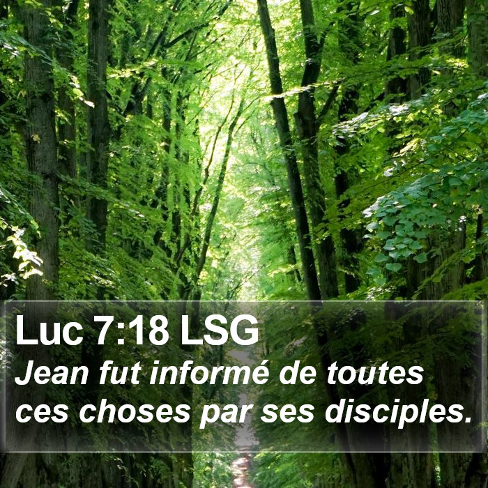 Luc 7:18 LSG Bible Study