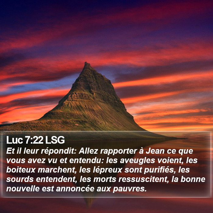 Luc 7:22 LSG Bible Study