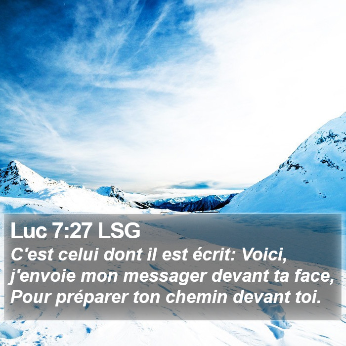 Luc 7:27 LSG Bible Study