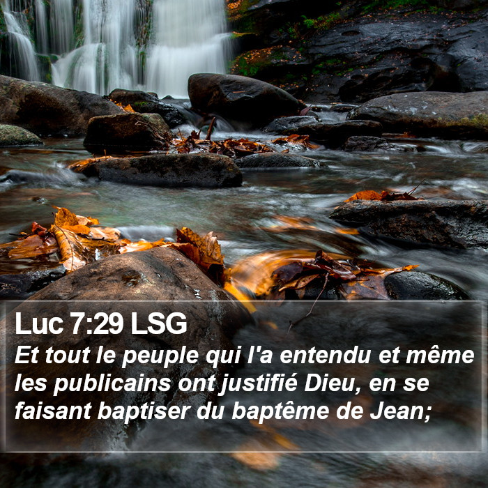 Luc 7:29 LSG Bible Study