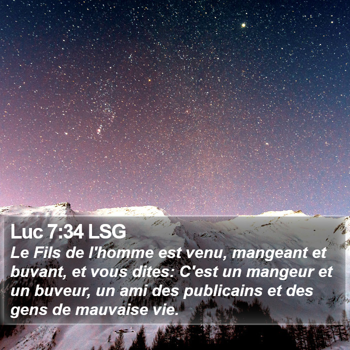 Luc 7:34 LSG Bible Study