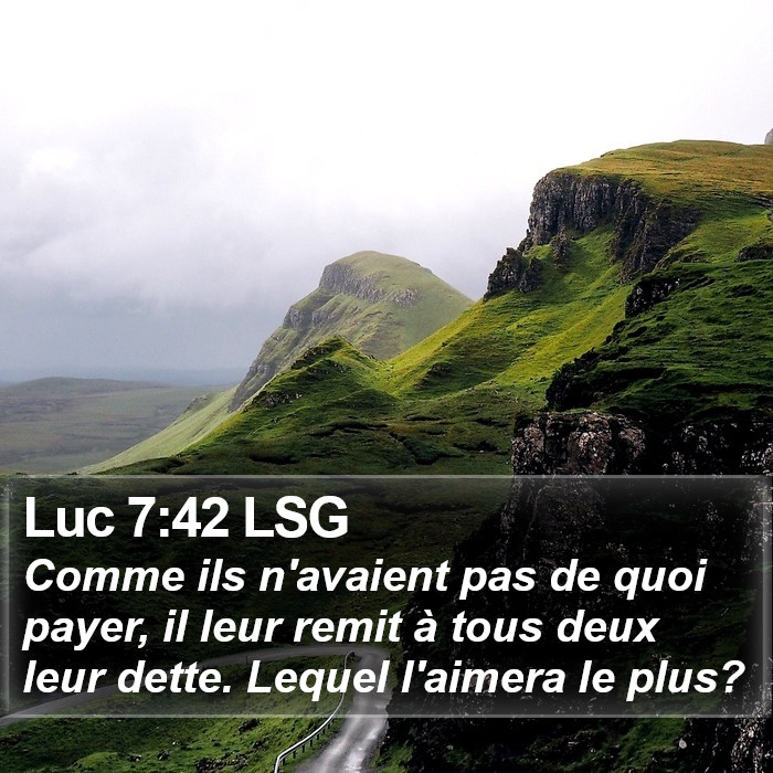 Luc 7:42 LSG Bible Study