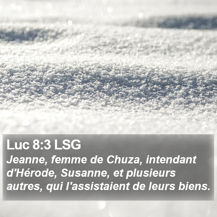 Luc 8:3 LSG Bible Study