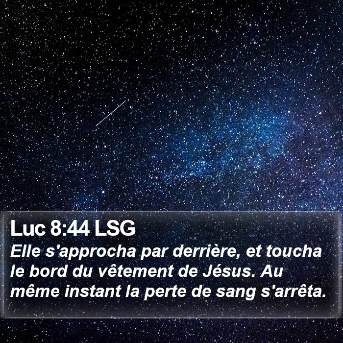 Luc 8:44 LSG Bible Study