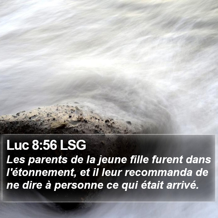 Luc 8:56 LSG Bible Study