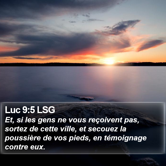 Luc 9:5 LSG Bible Study