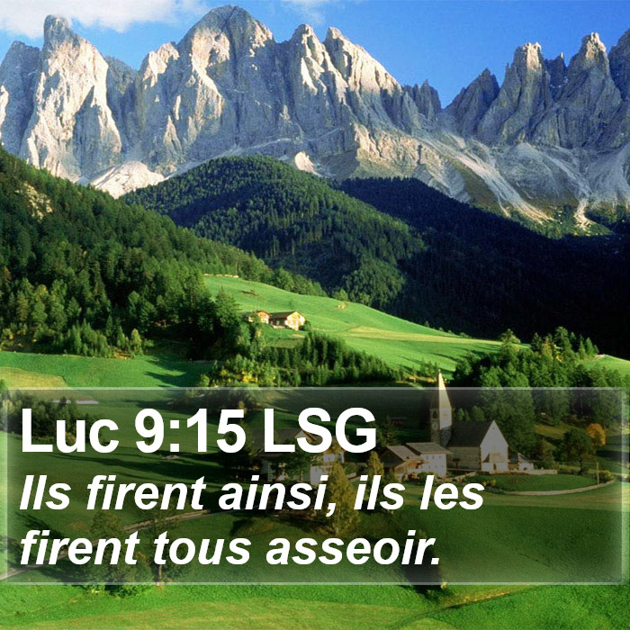 Luc 9:15 LSG Bible Study