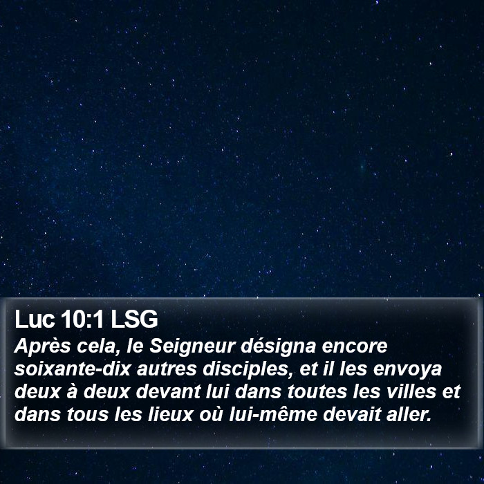 Luc 10:1 LSG Bible Study