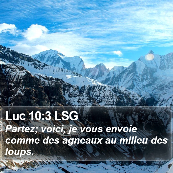 Luc 10:3 LSG Bible Study