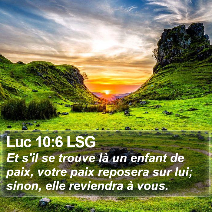 Luc 10:6 LSG Bible Study
