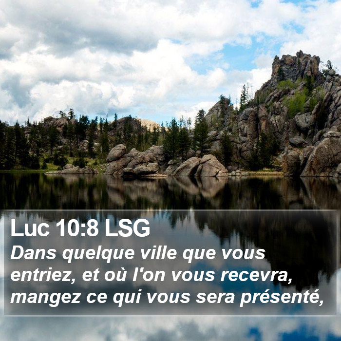 Luc 10:8 LSG Bible Study
